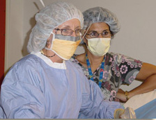 PICC nurse and assistant during a procedure