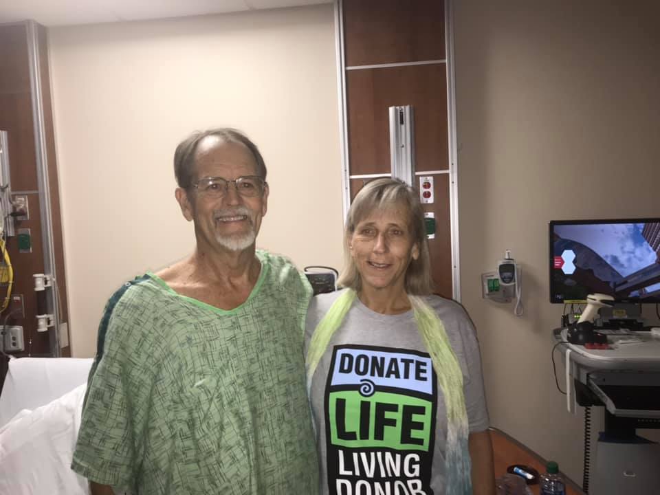 Dave and Sandy together in the hospital.